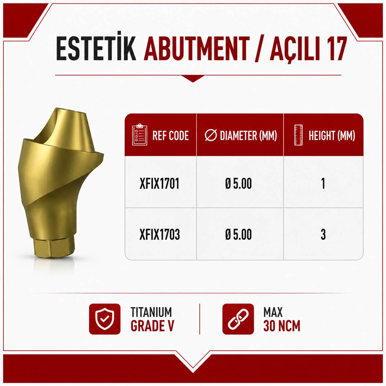 Estetik Abutment / Açılı 17