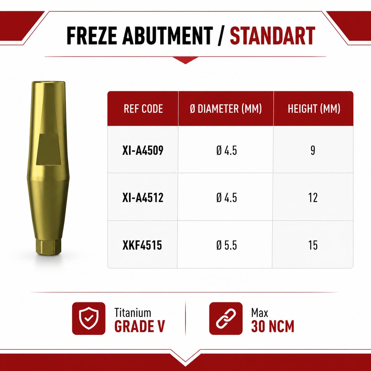 Freze Abutment / Standart